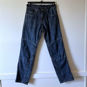 Bilt Motorcycle Biker Pants Iron Workers Mens 30X31 Blue Jeans Padded Knee Denim